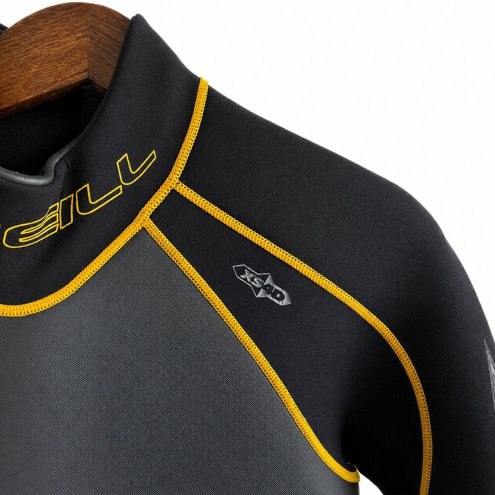 O'Neill Reactor II 2mm Springsuit Mens M Back Zip Wetsuit + Rash Guard Yellow - Picture 4 of 16